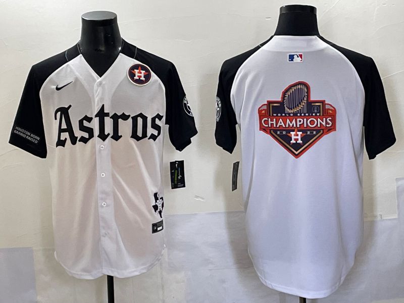 Men 2025 Houston Astros Blank White Black Five generations Joint Name Nike MLB Jersey style 29->houston astros->MLB Jersey